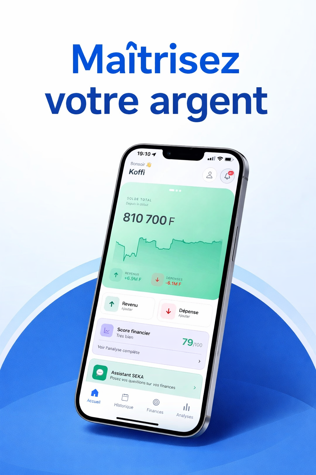 SEKA Money dashboard